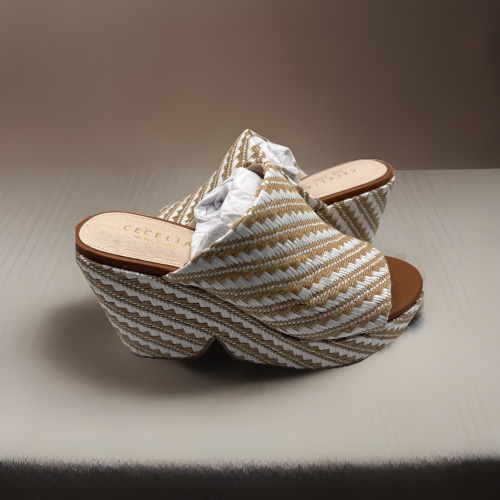 NEW Cecelia New York Frisbee Wedge Slide Sandal Size 7.5